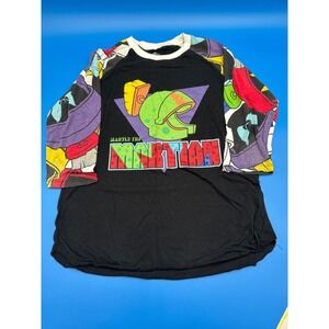 Looney‎ Tunes Bugs Bunny Black Graphic Tee T-Shirt Warner Bros L